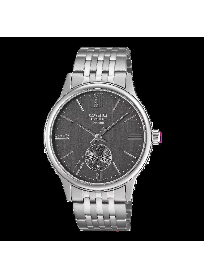 Beside Sapphire Glass Stainless Steel Men's Wrist Watch - BMS-100D-8AVDF - 40 mm